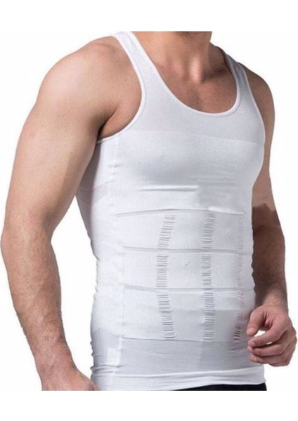 Dik duruşu destekleyen erkek atlet, siyah ve beyaz renk seçenekleriyle rahatlık sağlar