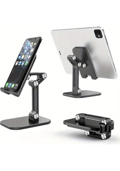Üç Eklemli Katlanabilir Telefon Tutucu Stand - Plastik Ayarlanabilir Kaydırmaz Taban Tablet Standı modelleri