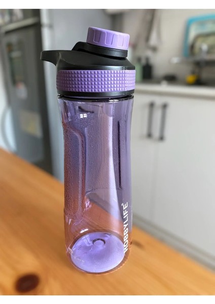 Şeffaf Spor ve Ofis Su Matara 730ml Mor Plastik, Hafif ve Şık Tasarım indirimleri