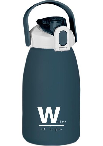 1600 ml Mavi Su Matara, BPA'sız, Kilitli ve Sızdırmaz Kapaklı, Hafif ve Plastik fiyatları