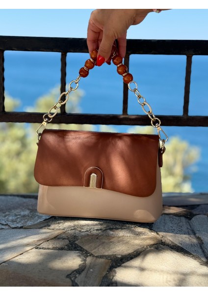 R1265 Kahve-Bej Rosa Çanta fiyatları