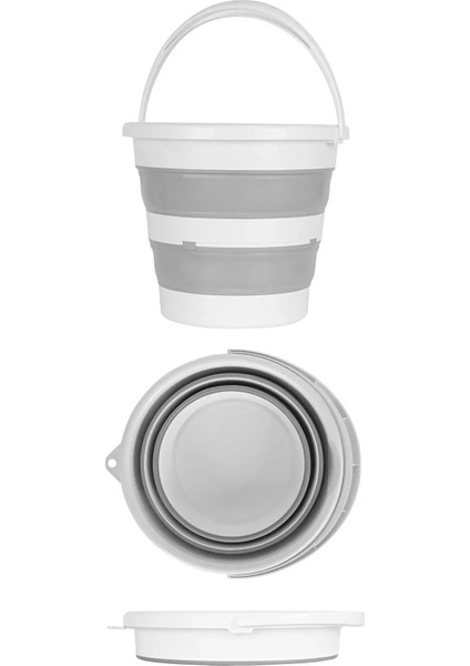 2'li Set Katlanır Bebek Banyo Seti - Katlanabilir Bebek Küveti Su Kovası Seti Gri modelleri