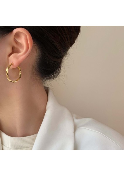 Niş Mizaç Metal Küpe Trendi Yüz Eşleşen Tasarım Kişilik Küpeleri (Yurt Dışından) modelleri