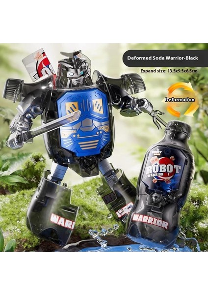 Çocuk Dönüşüm Oyuncakları Meşrubat Samuray Kutu Kola Içecek Şişeleme Robotu Erkek Puzzle (Yurt Dışından)