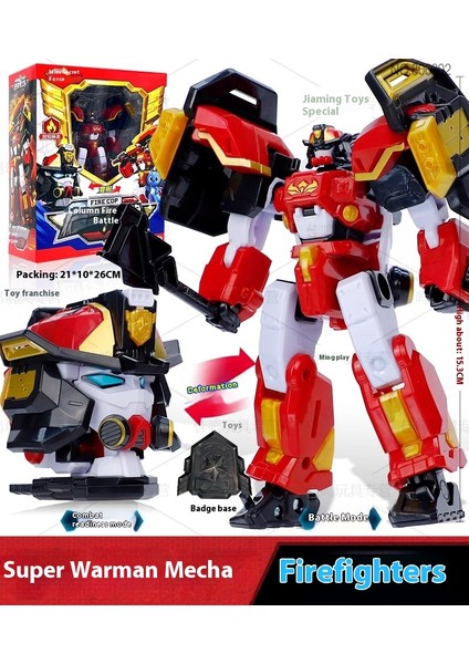 Mini Gizli Servis Süper Troopers King Power 7 Devriye Troopers Oyuncak Polis Arabası Mecha Dönüşüm Robotu (Yurt Dışından)