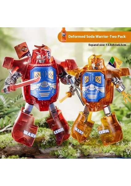 Çocuk Dönüşüm Oyuncakları Meşrubat Samuray Kutu Kola Içecek Şişeleme Robotu Erkek Puzzle (Yurt Dışından)