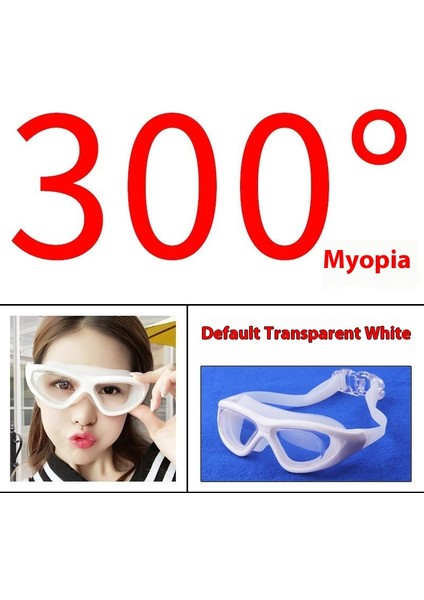 Erkekler ve Kadınlar Için Yüzme Gözlükleri Hd Buğu Önleyici Su Geçirmez Miyopi Yetişkin (Yurt Dışından)