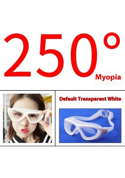 Erkekler ve Kadınlar Için Yüzme Gözlükleri Hd Buğu Önleyici Su Geçirmez Miyopi Yetişkin (Yurt Dışından)