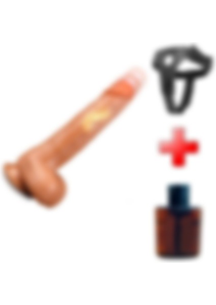 Odins Shop Odinsshop Belden Bağlamalı USB Şarjlı Uzaktan Kumandalı 23  cm Ileri Geri Hareketli Titreşimli Isıtmalı Dildo