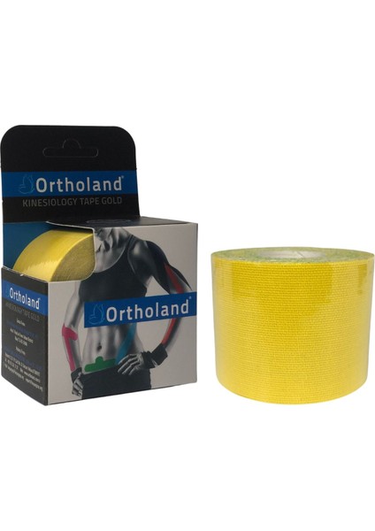 Sarı Renkli Kinesi Bandı, Spor ve Kas Destek için, 100% Kaliteli ve Rahat Kullanım
