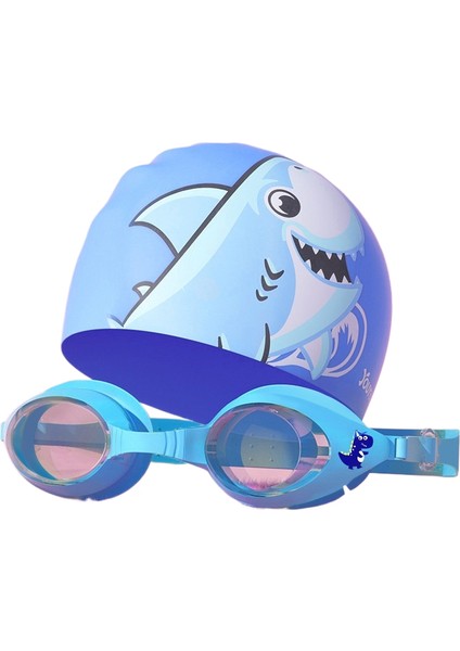 Çocuk Yüzme Gözlüğü Yüzme Şapkası Su Geçirmez Buğu Önleyici Yüzme Gözlükleri Yüzme Dalış Ekipmanları (Yurt Dışından)