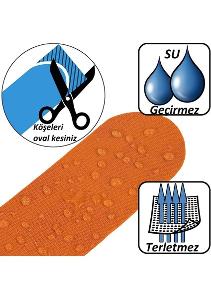 Turuncu Kinezyo Bandı 5 cm x 5 m, Sağlık ve Spor Destekli, TR Menşei modelleri