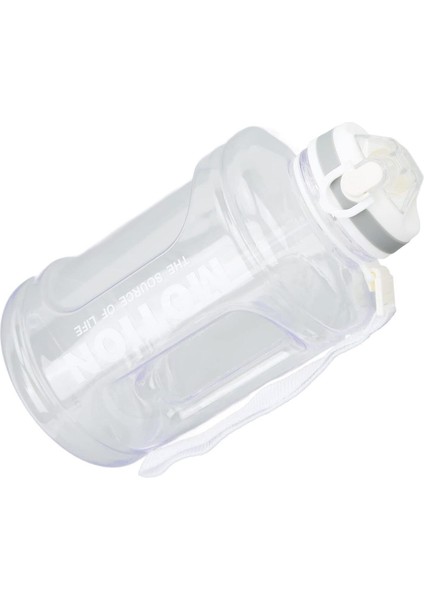 2.5L Pipetli Su Şişesi Siyah, Büyük Kapasiteli Spor ve Yürüyüş Matara