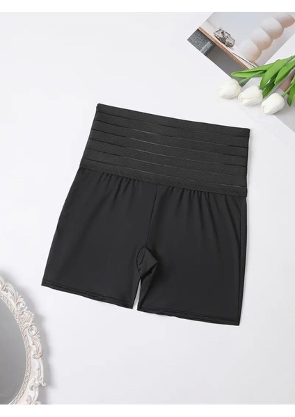 Yüksek Bel Spor Boxer, Karın Toparlayıcı, Siyah, Uzun Boy fiyatları
