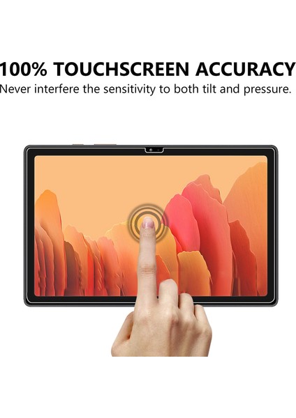 Samsung Galaxy Tab A8 10.5(2021)/A8 10.5(2022)ESNEK Şeffaf Tpu Güçlendirilmiş Köşe Telefon Kılıfı Temperli Cam Ekran Koruyucu ile (Yurt Dışından)