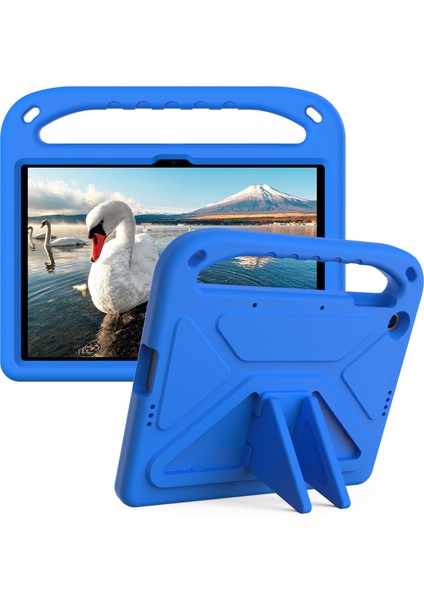 Honor Pad X8 Kickstand Kılıfı Çocuk Dostu Eva Tablet Kılıfı Saplı-Mavi (Yurt Dışından)