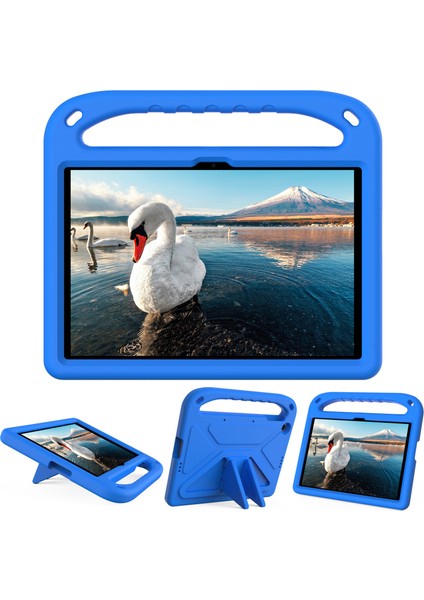 Honor Pad X8 Kickstand Kılıfı Çocuk Dostu Eva Tablet Kılıfı Saplı-Mavi (Yurt Dışından)