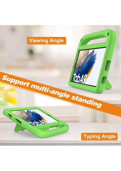 Samsung Galaxy Tab A9 Kılıf Darbeye Dayanıklı Kickstand Eva Tablet Kılıfı Saplı-Yeşil (Yurt Dışından) modelleri