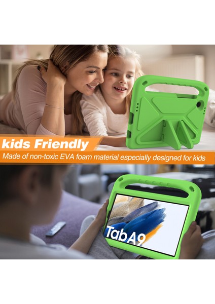 Samsung Galaxy Tab A9 Kılıf Darbeye Dayanıklı Kickstand Eva Tablet Kılıfı Saplı-Yeşil (Yurt Dışından) fırsatları