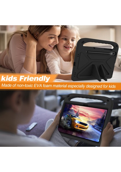 Samsung Galaxy Tab S10 Fe/s9 Fe Kılıf Kickstand Eva Tablet Kılıfı El Tutacağı Ile-Siyah (Yurt Dışından) indirimleri