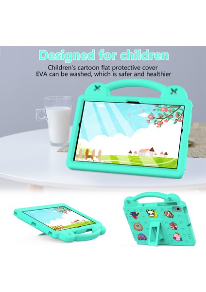 Samsung Galaxy Tab A8 10.5 (2021)/(2022) Taşınabilir Eva Kılıf Darbeye Dayanıklı Tablet Kılıfı Çizilmez Kılıf Kickstand Ile-Yeşil (Yurt Dışından) fiyatları