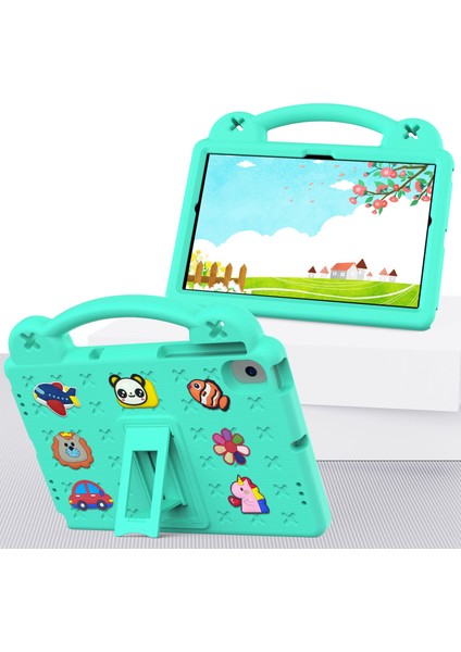 Samsung Galaxy Tab A8 10.5 (2021)/(2022) Taşınabilir Eva Kılıf Darbeye Dayanıklı Tablet Kılıfı Çizilmez Kılıf Kickstand Ile-Yeşil (Yurt Dışından) fırsatları