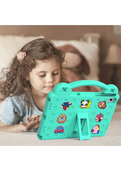 Samsung Galaxy Tab A8 10.5 (2021)/(2022) Taşınabilir Eva Kılıf Darbeye Dayanıklı Tablet Kılıfı Çizilmez Kılıf Kickstand Ile-Yeşil (Yurt Dışından) indirimleri