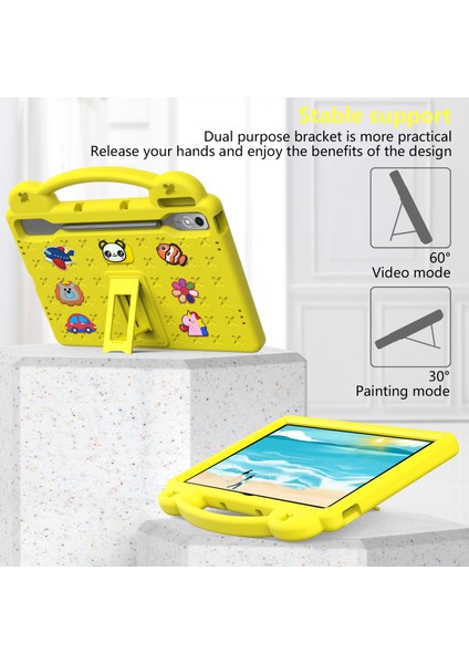 Lenovo Tab P12 Eva Kılıf Kickstand Düşme Koruyucu Sağlam Tablet Kılıfı-Sarı (Yurt Dışından) modelleri