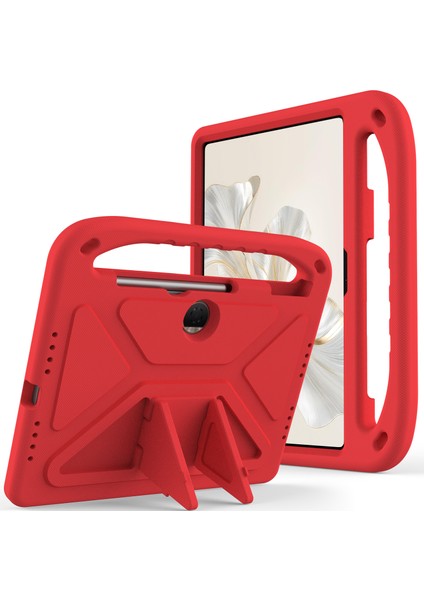 Honor Pad 9 Kılıfı Eva Saplı Ayaklı Tablet Kılıfı-Kırmızı (Yurt Dışından)