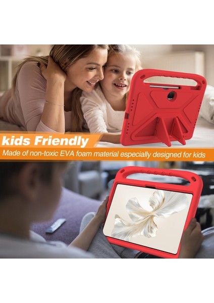 Honor Pad 9 Kılıfı Eva Saplı Ayaklı Tablet Kılıfı-Kırmızı (Yurt Dışından) fiyatları