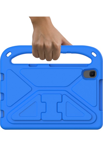 Kickstand Sap Tasarımı Düz ​​renk Çizilmeye Dayanıklı Düşmeye Karşı Dayanıklı Eva Tablet Kılıfı Huawei Mediapad M5 Lite 8-Mavi (Yurt Dışından) indirimleri