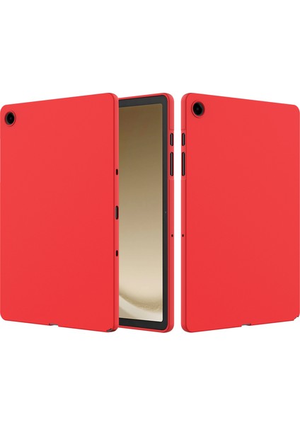 Samsung Galaxy Tab A9+Tablet Kılıfı Sıvı Silikon Koruyucu Kapak-Kırmızı (Yurt Dışından)