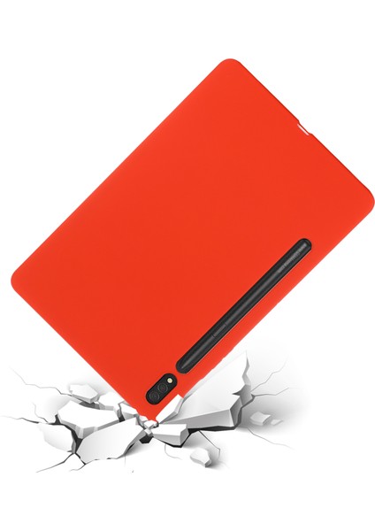 Samsung Galaxy Tab S10 Ultra/s9 Ultra Kılıf Sıvı Silikon Çizilmez Tablet Kılıfı-Kırmızı (Yurt Dışından) modelleri