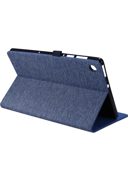Lenovo Tab M10 Plus Deri Kılıf Çizilmeye Dayanıklı Flip Tablet Kılıfı Standlı Kart Yuvaları-Mavi (Yurt Dışından) modelleri