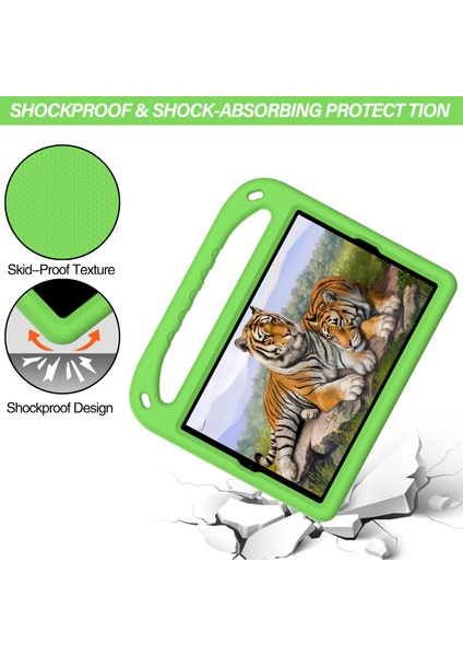 Kulp Kickstand Tasarım Tablet Koruma Eva Kılıf Kapak Samsung Galaxy Tab A 10.1(2019)SM-T510/T515-YEŞIL (Yurt Dışından) modelleri