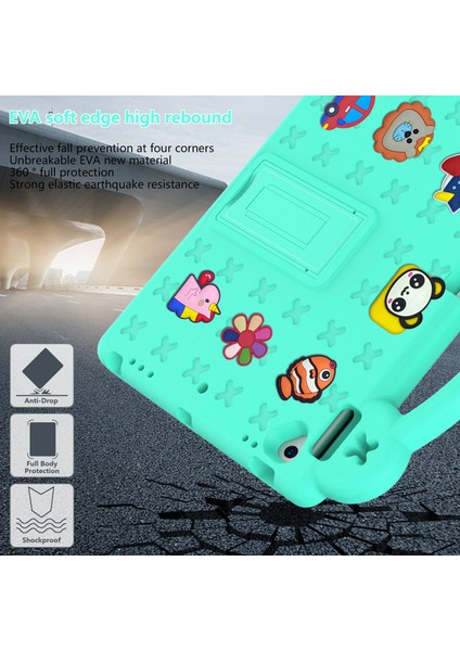 iPad 10.2 (2021)/(2019)/(2020) Taşınabilir Eva Kılıf Darbeye Dayanıklı Tablet Kılıfı Çizilmez Kılıf Kickstand Ile-Yeşil (Yurt Dışından) indirimleri