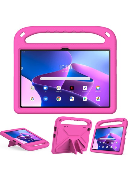 Lenovo Tab M10 (Gen 3) TAB-328F Kickstand Tablet Kılıfı El Tutacağı Düşmeye Karşı Eva Tablet Kılıfı-Gül (Yurt Dışından) fiyatları