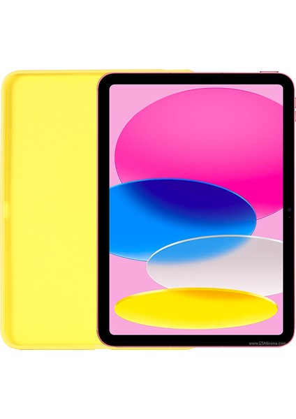 iPad (2025)/10.9 (2022) Için Düşmeye Karşı Tablet Kılıfı Sıvı Silikon Koruyucu Kaymayan Tablet Kılıfı-Sarı (Yurt Dışından) fırsatları