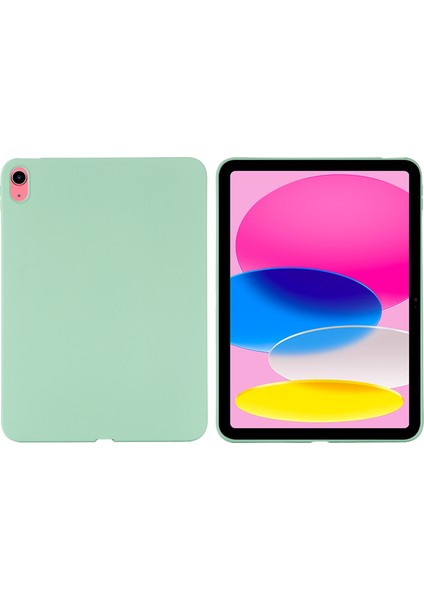 iPad (2025)/10.9 (2022) Için Düşmeye Karşı Tablet Kılıfı Sıvı Silikon Koruyucu Kaymayan Tablet Kılıfı-Yeşil (Yurt Dışından) fiyatları