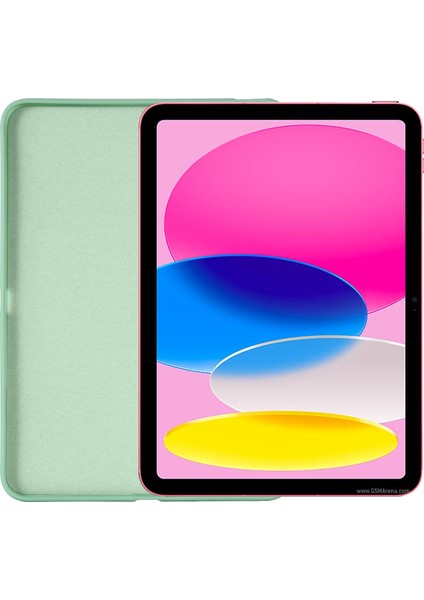 iPad (2025)/10.9 (2022) Için Düşmeye Karşı Tablet Kılıfı Sıvı Silikon Koruyucu Kaymayan Tablet Kılıfı-Yeşil (Yurt Dışından) fırsatları