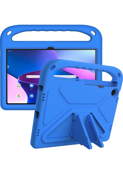 Lenovo Tab M10 Plus (3. Nesil)/xiaoxin Pad 2022 10.6 Inç Düşmeye Karşı Dayanıklı Eva Tablet Kılıfı Destekli El Tutacağı Çizilmeye Dayanıklı Taşınabilir Tablet Kılıfı-Mavi (Yurt Dışından)