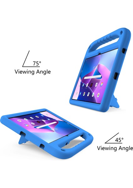 Lenovo Tab M10 Plus (3. Nesil)/xiaoxin Pad 2022 10.6 Inç Düşmeye Karşı Dayanıklı Eva Tablet Kılıfı Destekli El Tutacağı Çizilmeye Dayanıklı Taşınabilir Tablet Kılıfı-Mavi (Yurt Dışından) modelleri