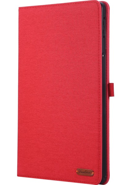 Honor Tablet Gt/pad V9 Deri Kılıf Kart Tutucu Kumaş Doku Tablet Standı Kapağı-Kırmızı (Yurt Dışından)