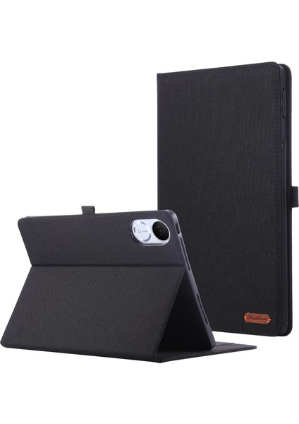 Honor Tablet Gt/pad V9 Deri Kılıf Kart Tutucu Kumaş Doku Tablet Standı Kapağı-Siyah (Yurt Dışından)