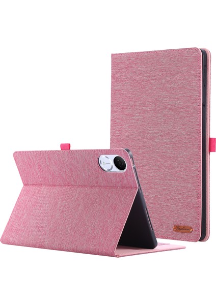 Honor Tablet Gt/pad V9 Deri Kılıf Kart Tutucu Kumaş Doku Tablet Standı Kapağı-Pembe (Yurt Dışından)
