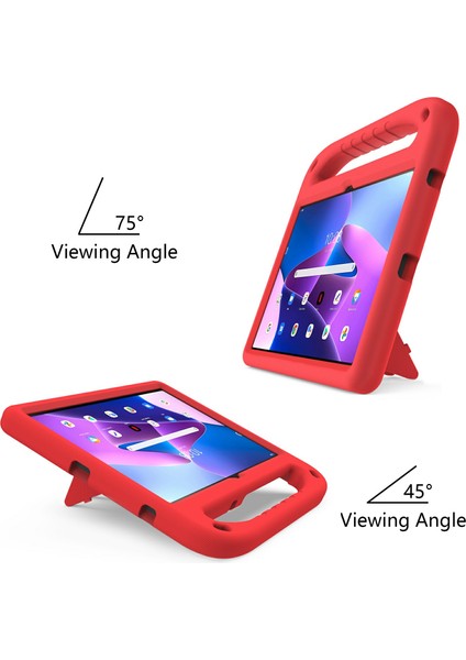 Lenovo Tab M10 Plus (3. Nesil)/xiaoxin Pad 2022 10.6 Inç Düşmeye Karşı Dayanıklı Eva Tablet Kılıfı Ayaklı El Tutacağı Çizilmeye Dayanıklı Taşınabilir Tablet Kılıfı-Kırmızı (Yurt Dışından) modelleri