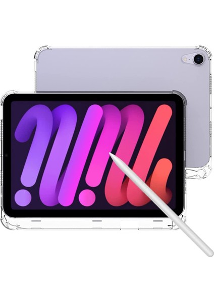 Köşe Koruma Tpu Şeffaf Darbeye Dayanıklı Koruyucu Kılıf iPad MINI(2024)/MINI(2021) Için Yan Kalem Tutucu ile (Yurt Dışından) modelleri