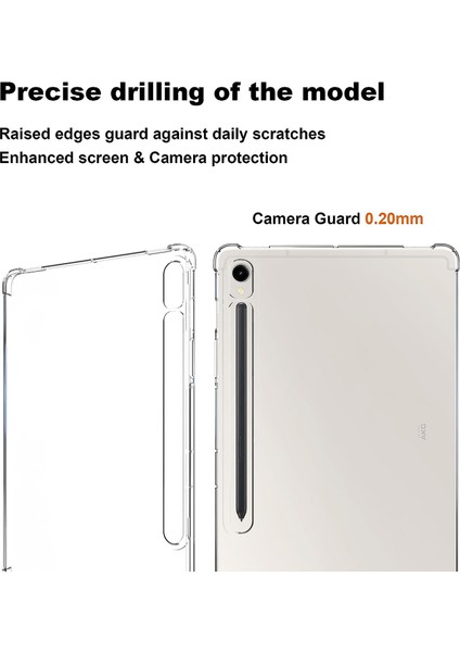 Samsung Galaxy Tab S9 Güçlendirilmiş Köşeler Tablet Kılıfı Düşmeye Dayanıklı Şeffaf Tpu Kapak (Yurt Dışından) fırsatları