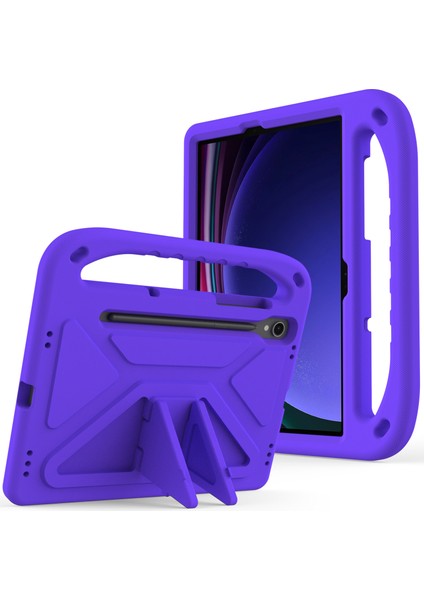 Samsung Galaxy Tab S7/s8/s9 Için Eva Kılıf, Darbeye Dayanıklı Ayaklı Tablet Kılıfı-Mor (Yurt Dışından)