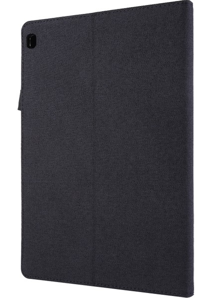 Kumaş Dokulu Kart Yuvaları Deri Koruyucu Kılıf Lenovo Tab M10 TB-X605F-SIYAH (Yurt Dışından)